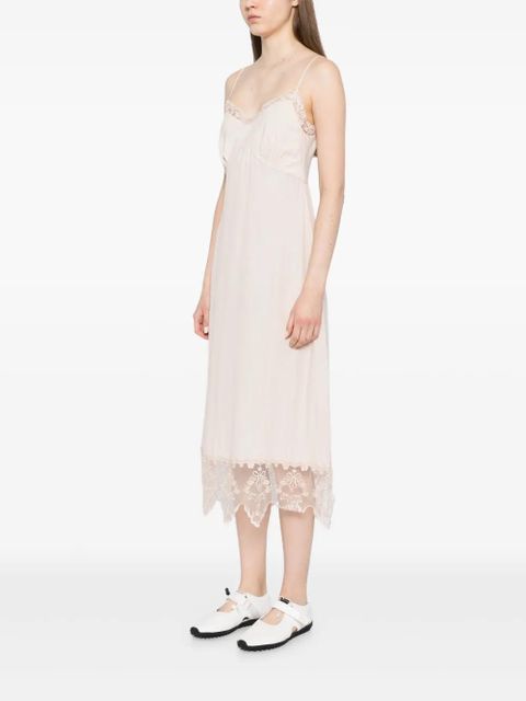 Simone Rocha lace-trim slip dress - Neutrals