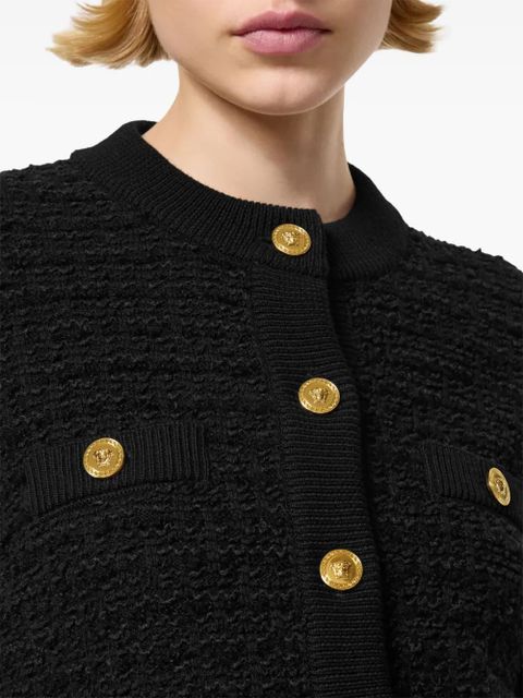 Versace tweed bouclé jacket - Black