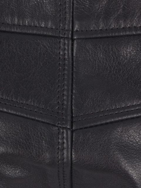 ISABEL MARANT lace-up leather straight trousers - Black