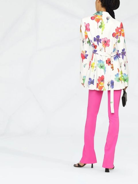 Off-White floral-print single-breasted blazer - Neutrals