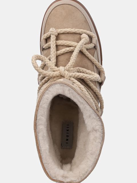Inuikii śniegowce skórzane Classic Wedge kolor beżowy 1001.004.0042.250