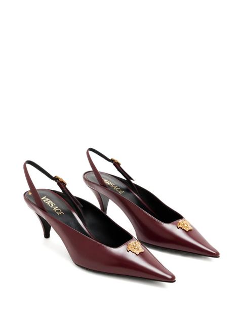 Versace 55mm La Medusa slingback pumps - Red
