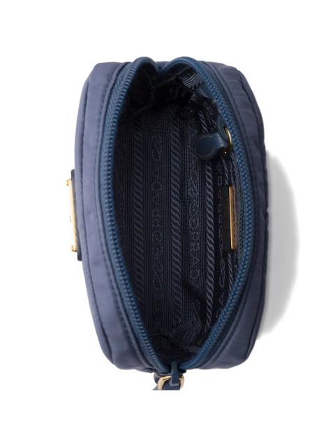 Prada zipper logo make up bags - Blue
