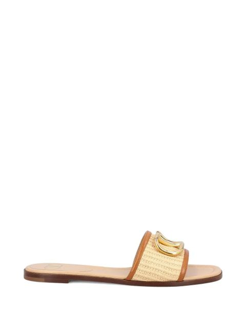 Valentino Garavani logo-plaque sandals - Neutrals - zdjęcie produktu nr 1