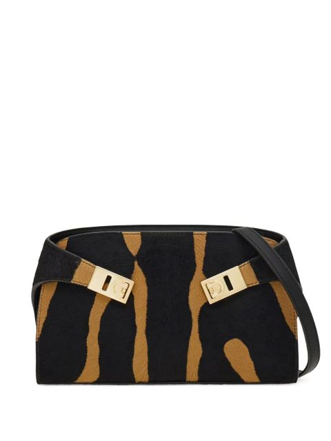 Ferragamo mini Hug zebra-print cross body bag - Black - zdjęcie produktu nr 1