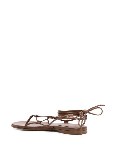 Gianvito Rossi tie-fastening sandals - Brown