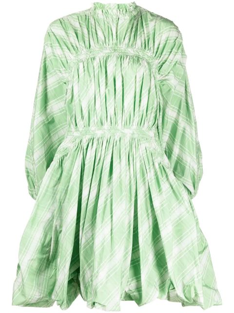 Jil Sander plaid-check pattern minidress - Green - zdjęcie produktu nr 1