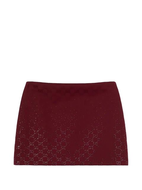 Gucci GG-pattern mini skirt - Red - zdjęcie produktu nr 1