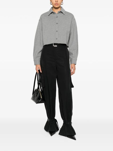 Alexander Wang buttoned cropped top - Grey