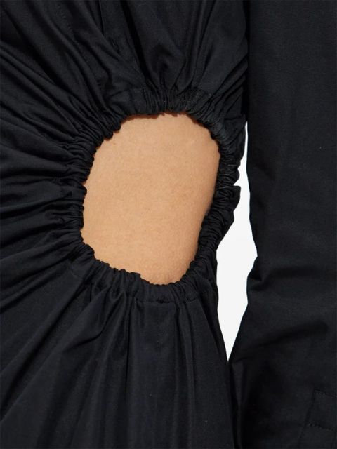 Max Mara draped-detailing midi dress - Black