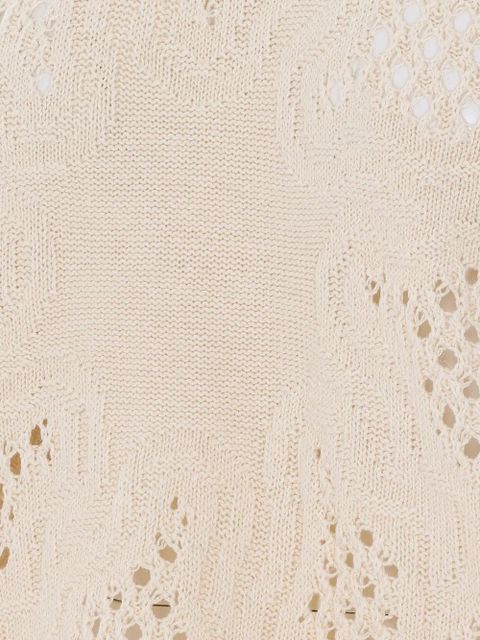 Zadig&Voltaire embroidered open-knit T-shirt - Neutrals