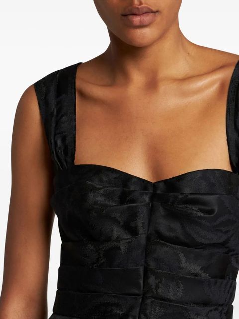 ETRO floral jacquard midi dress - Black