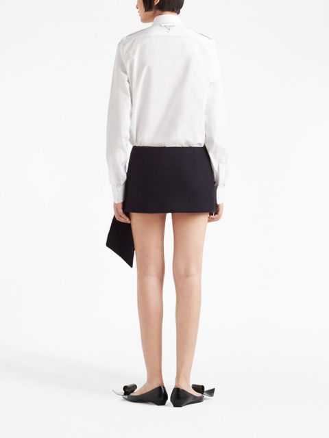 Prada asymmetric-hem mini skirt - Black - zdjęcie produktu nr 2