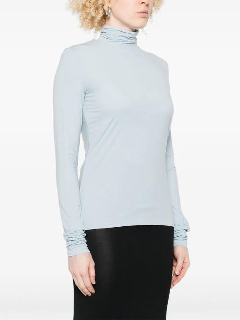 Sportmax turtleneck long-sleeve jersey top - Blue