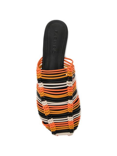 FARM Rio leather slides - Orange