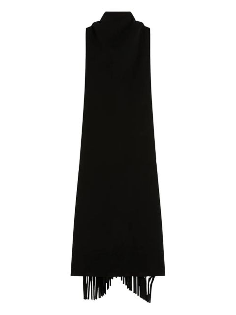 Max Mara fringed dress - Black