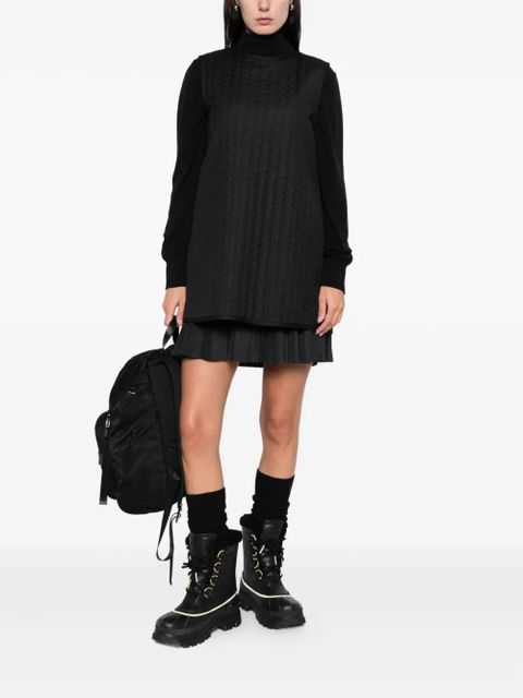 Moncler quilted pleated mini dress - Black - zdjęcie produktu nr 2