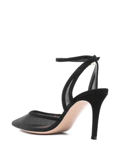 Gianvito Rossi 80mm mesh-panel pumps - Black