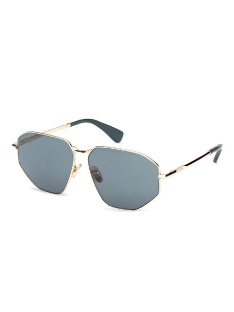 Max Mara Eyewear geometric-frame sunglasses - Gold - zdjęcie produktu nr 1