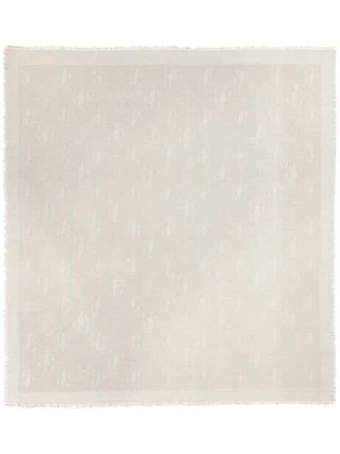Jimmy Choo Emani monogram.jacquard scarf - Neutrals - zdjęcie produktu nr 1
