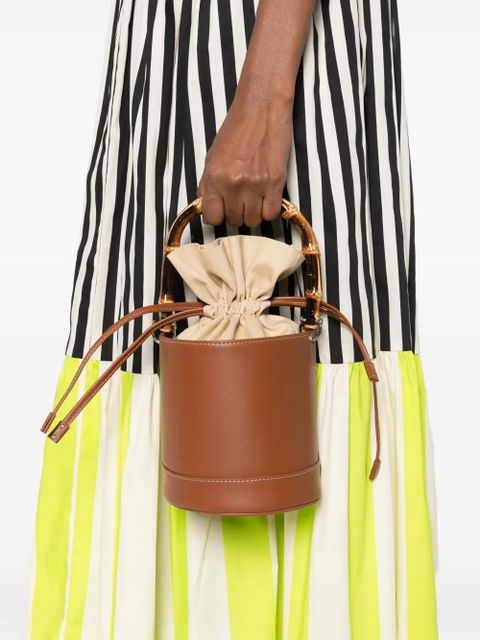 Simon Miller Tiki top-handle leather tote bag - Brown