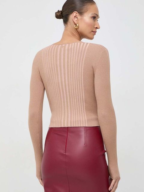 Guess kardigan ALLIE damski kolor brązowy lekki W4RR43 Z2YN2