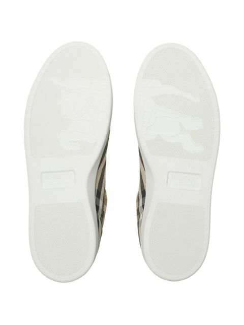 Burberry Set checked logo sneakers - Neutrals