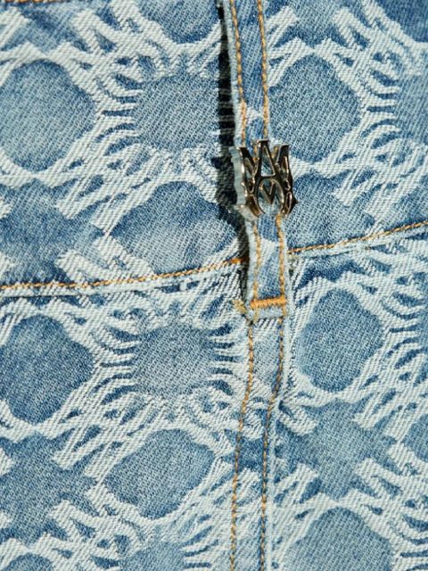 AMIRI patterned denim mini skirt - Blue - zdjęcie produktu nr 2