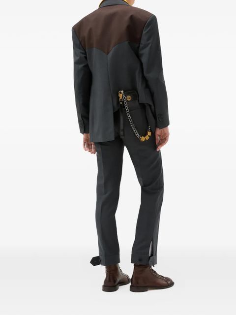 Versace wool-mohair formal pants - Grey