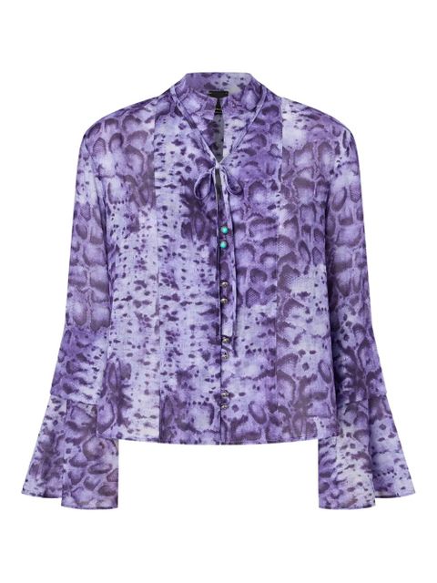 PINKO snake-print flared blouse - Purple - zdjęcie produktu nr 1