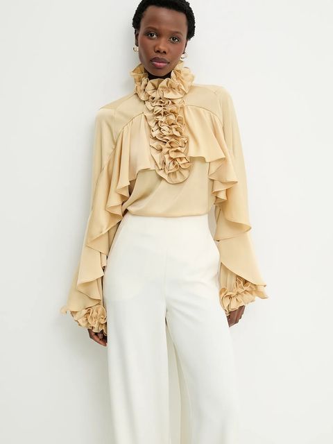 Answear.LAB bluzka z falbanką damska z wiskozy - zdjęcie produktu nr 1