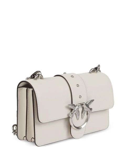 PINKO Love Bag One stud detail bird leather shoulder bag - White