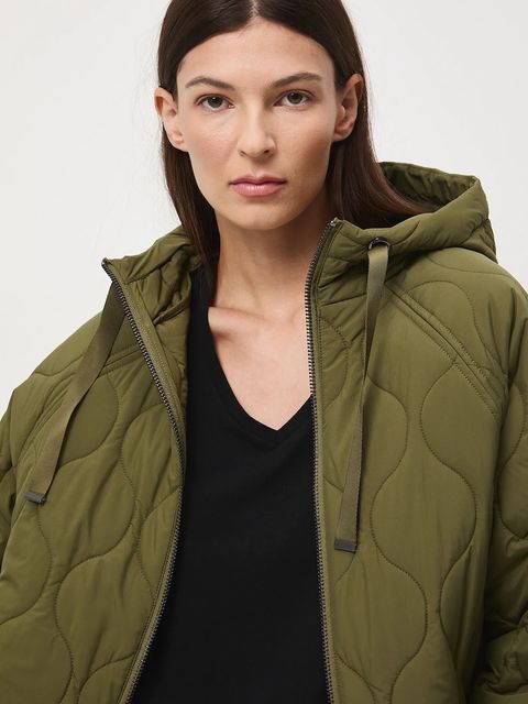 Medicine kurtka damska kolor zielony przejściowa oversize