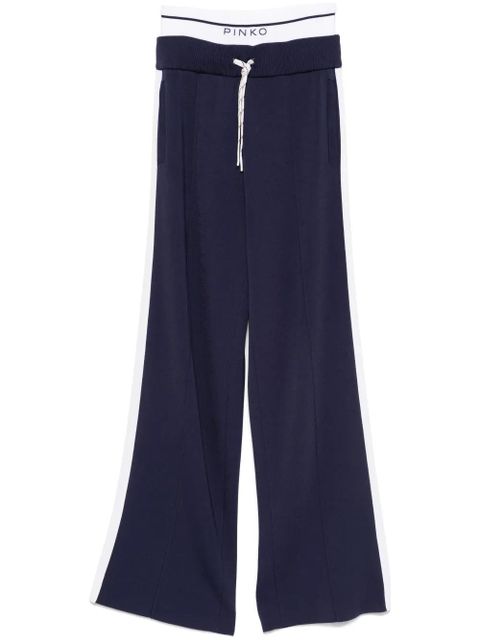 PINKO logo-waistband track pants - Blue - zdjęcie produktu nr 1