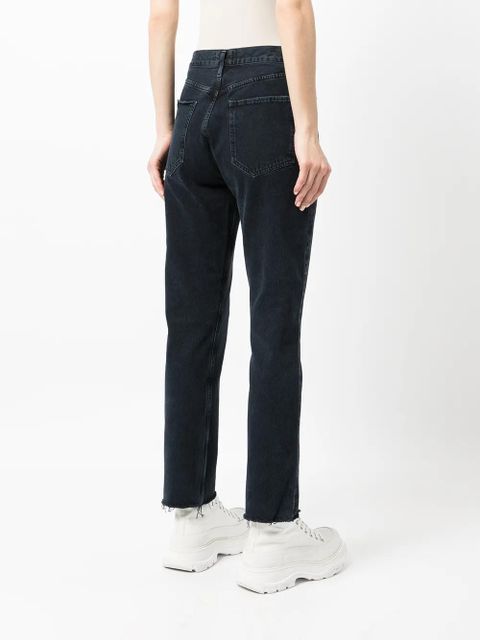 AGOLDE mid-rise tapered-leg slim jeans - Blue