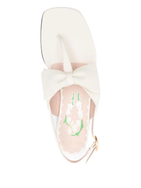 Valentino Garavani bow-embellished slingback sandals - Neutrals