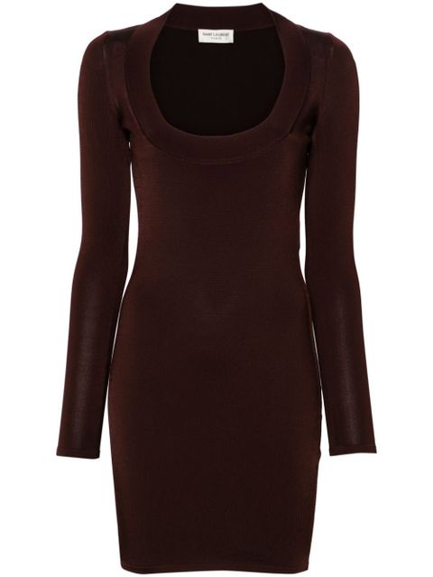Saint Laurent Décolleté mini dress - Brown - zdjęcie produktu nr 1