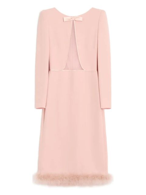 Valentino Garavani midi Boa shoulder pads dress - Pink - zdjęcie produktu nr 1