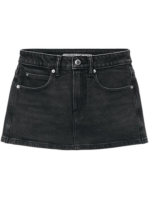 Alexander Wang mid-rise denim skort - Black - zdjęcie produktu nr 1