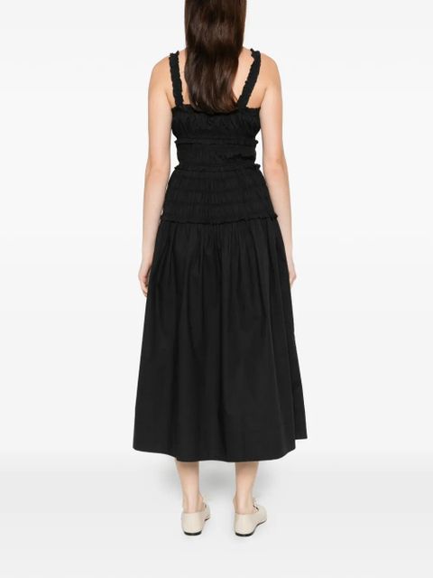 DÔEN shirred scoop-neck dress - Black