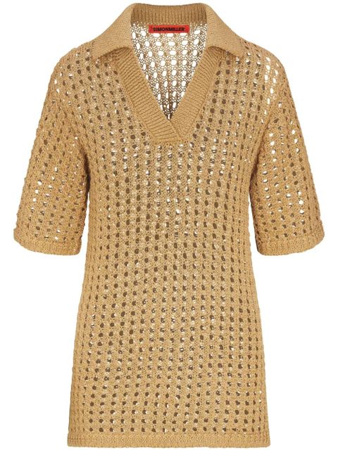 Simon Miller Brisas polo top - Neutrals - zdjęcie produktu nr 1