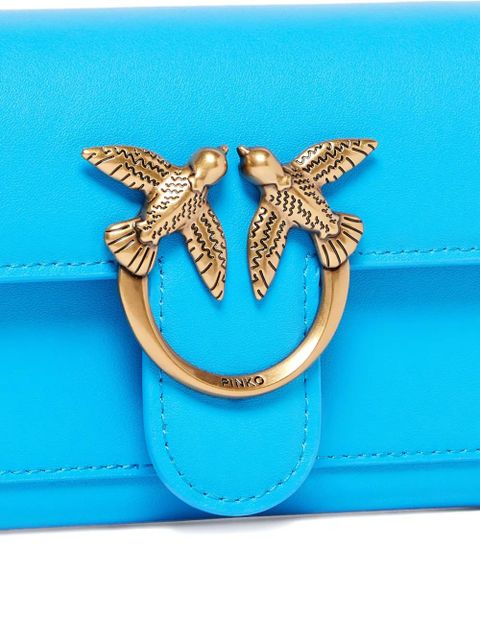 PINKO Love-Birds chain cross body bag - Blue