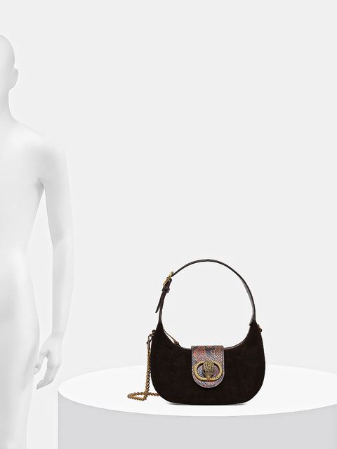 Kurt Geiger London torebka zamszowa CHELSEA kolor brązowy 3601139219