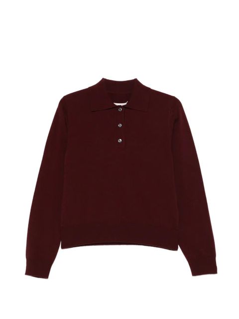 Maison Margiela button-fastening polo top - Red - zdjęcie produktu nr 1