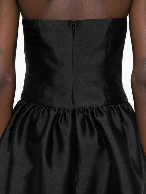 Self-Portrait taffeta midi dress - Black