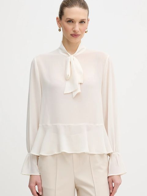 OUI bluzka damska kolor beżowy gładka 96068 - zdjęcie produktu nr 1