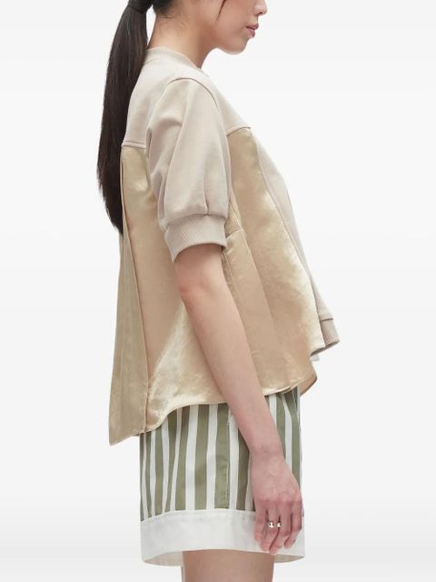 3.1 Phillip Lim panelled cotton T-shirt - Neutrals