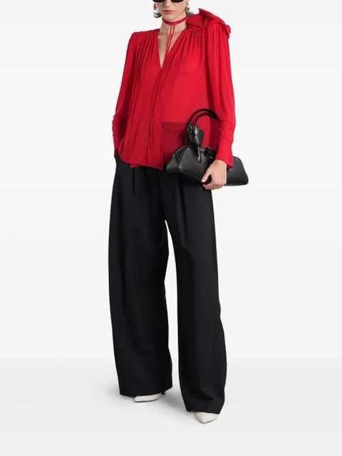 Magda Butrym ruffled tie top - Red - zdjęcie produktu nr 2