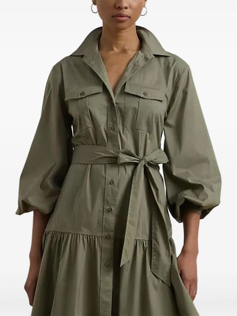 Lauren Ralph Lauren belted shirt dress - Green