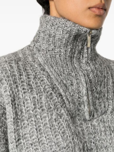 Ba&Sh high-neck knitted jumper - Grey